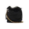 Burberry Horseshoe Drawstring Shoulder Bag With Brushed Metal Hardware Women Shoulder Bag Black 81184491