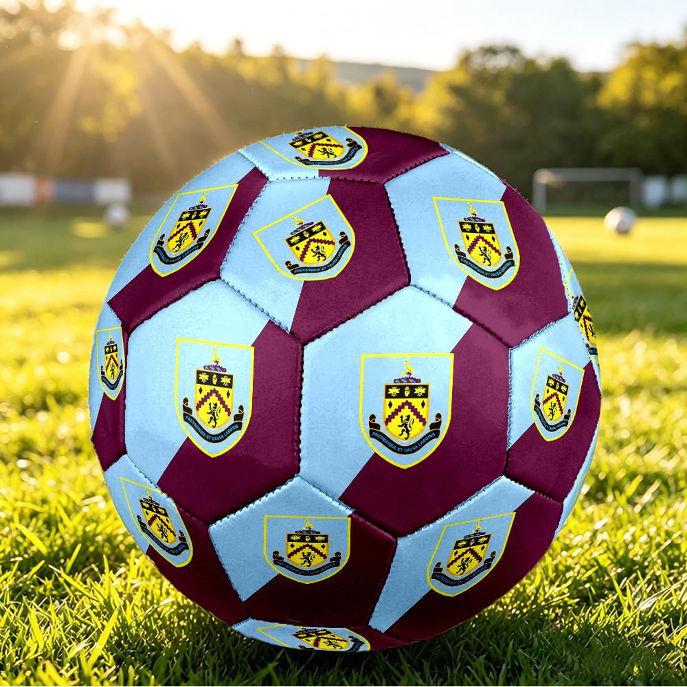Burnley FootballPrinted Size 5 Soccer Ball, Anti Slip Adult Match Football Souvenir for Football Fans