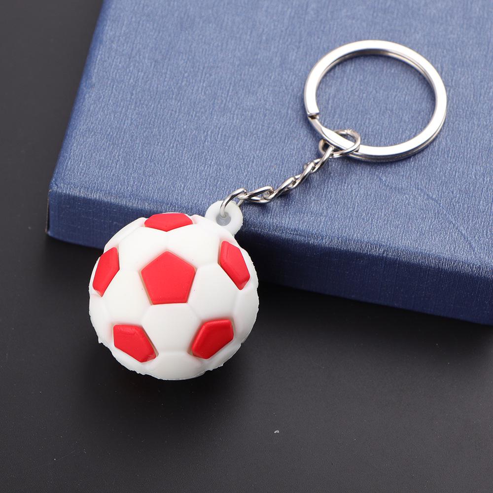 Mini Football Keychain Pendant: PVC Ornament & Souvenir for DIY European Championship/World Cup Matches