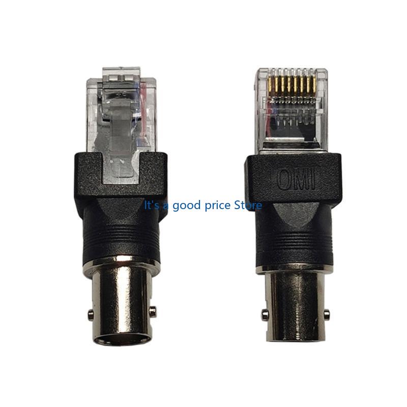  BNC to RJ45 Adapter BNC Female to RJ45 Male Connectors for Coaxial Cable Testing