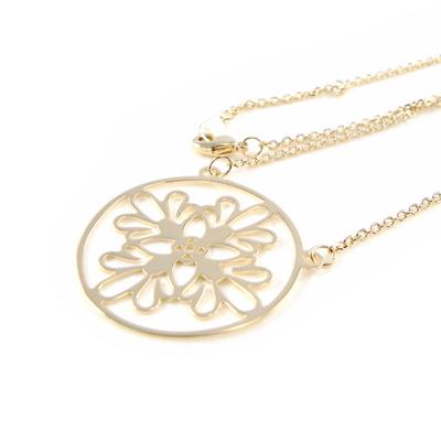 [H6279] - Gold Plated Necklace 'Choreography'