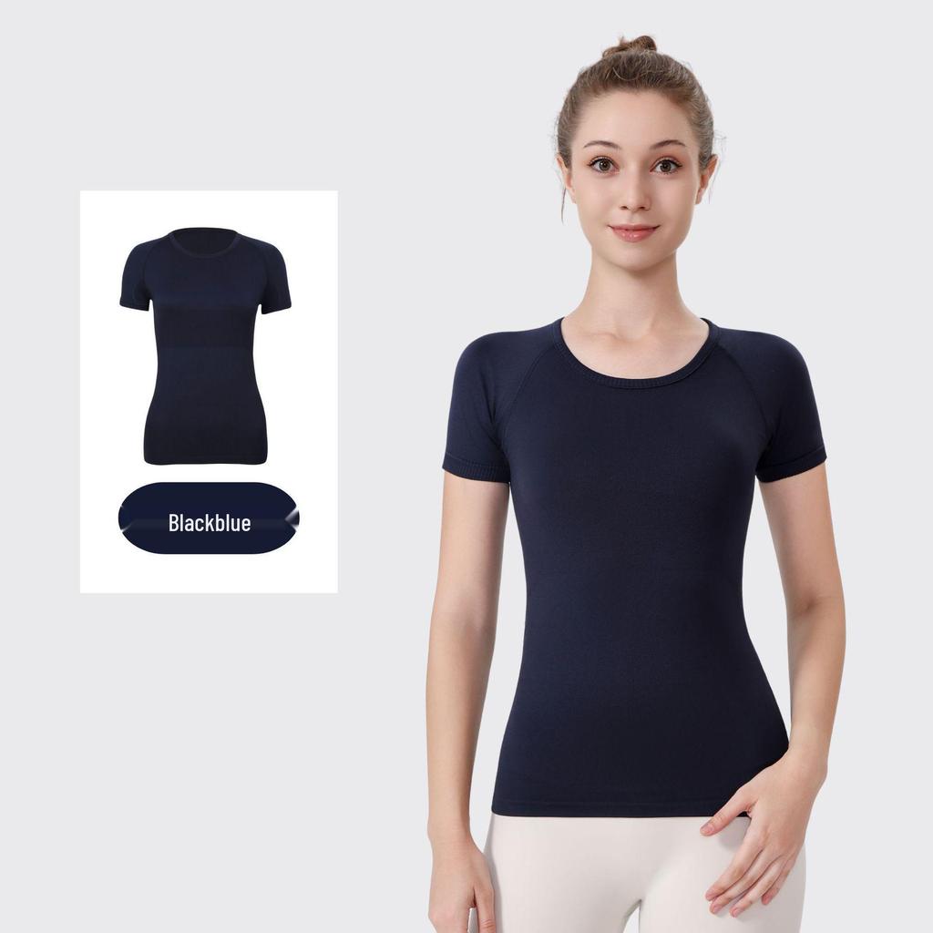 LU3.0 Women's Quick-Dry Short Sleeve Yoga Top for Fitness and Running