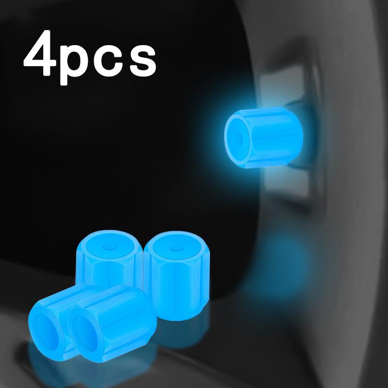 Luminous Tire Valve Caps 6 Colors Car Motorcycle Glowing Valve Cover Car Tire Wheel Hub Styling Tool Auto Accessories 4/8/20pcs Stem Caps1