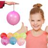 50Pcs Punch Balloon with Rubber Band High Elasticity Large Quantity Odorless Coordination Ability Training Assorted Color Latex Bounce Balloon Indoor