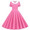 IHUASU Women's Fashion Summer Spring V-Neck Short Sleeve Casual Dresses