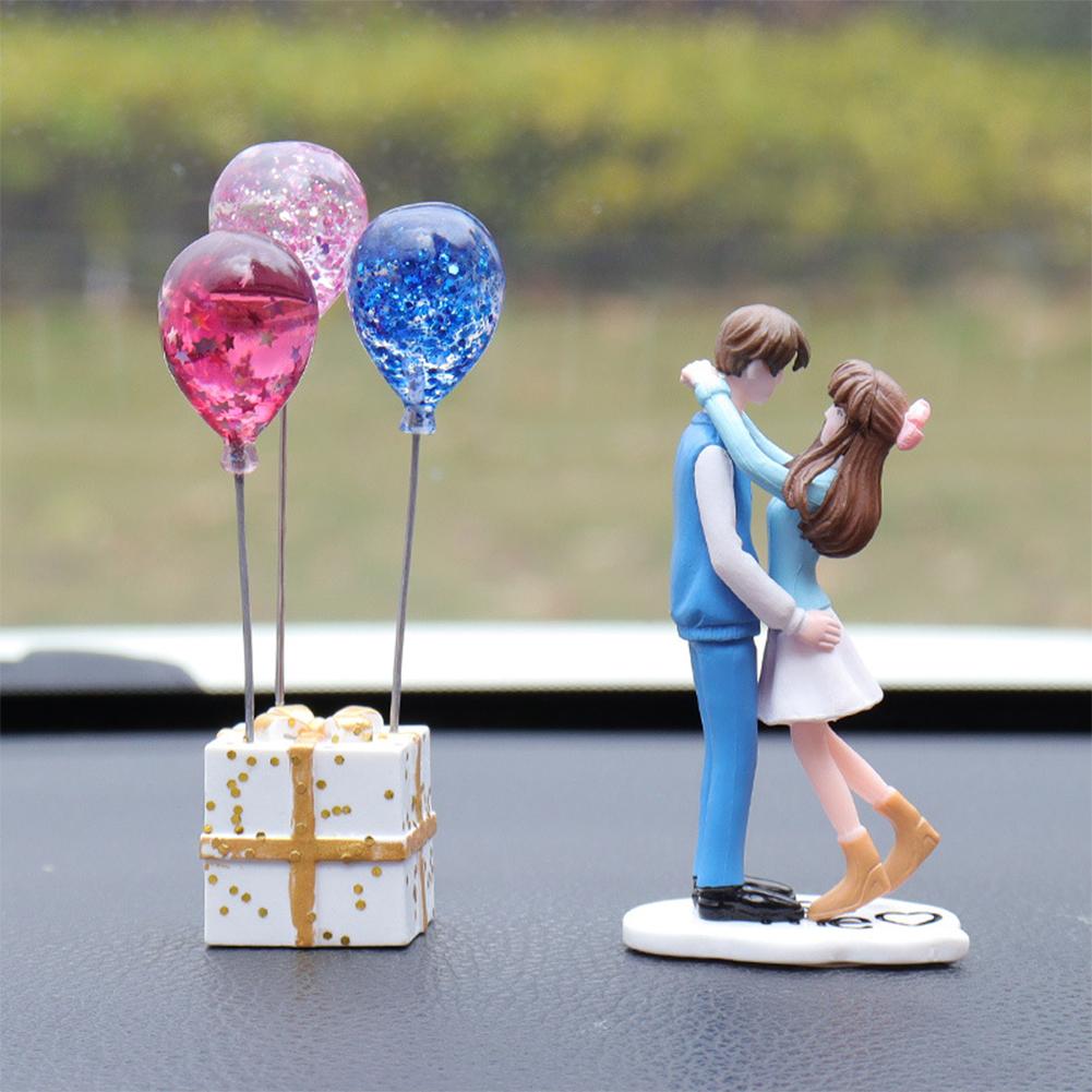 Dashboard Doll 2pcsset Car Creative Couple Crystal Balloon House Ornament Decoration Auto Interior Accessories 469410