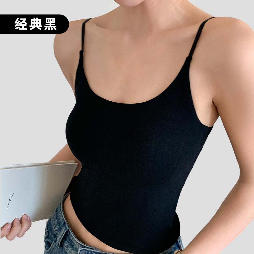 Breathable Underwear Ice Silk 8839-2 Cool Jelly Women'S Fixed Cup Sling Beautiful Back Seamless Small Sling Outer Wear