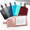 Metal Buckle Boarding Pass and PU Leather Luggage Tag with Hot Stamped Paper Card