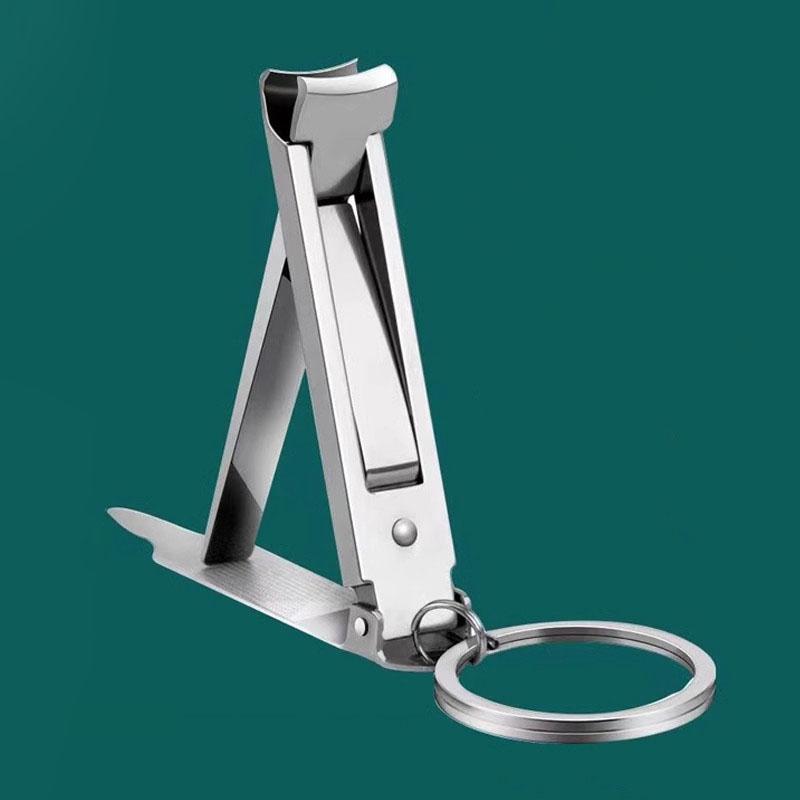 

WTEMPO Portable Folding Nail Clipper Keychain Stainless Steel Nail Clipper with Ring Creative DIY Holiday Gift Door Key Car Key Decor Pendant 1pc*6.3cm серебряный