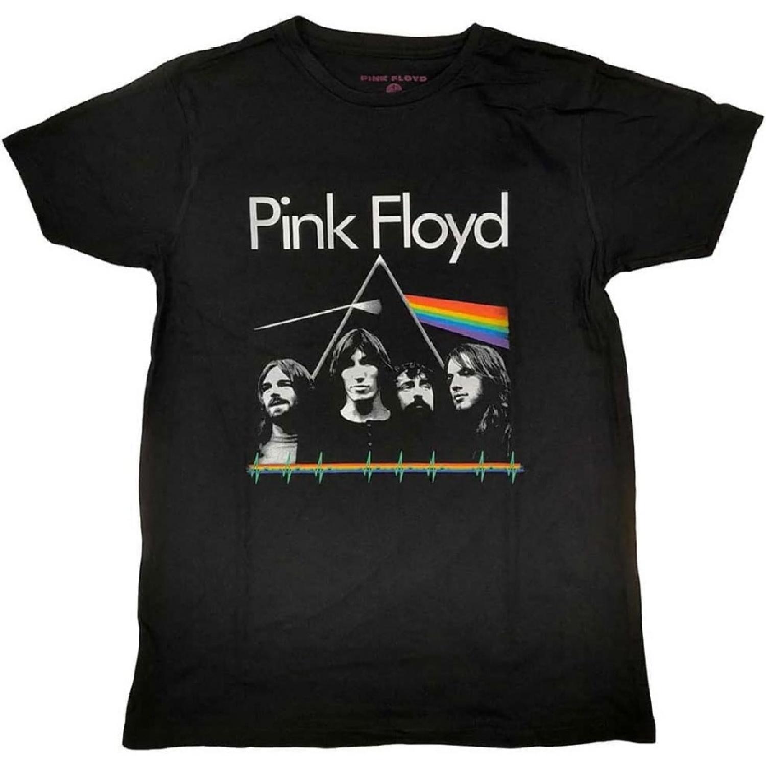 Pink Floyd Men s Dark Side of The Moon Band & Pulse Slim Fit T-Shirt Small Black XXXXXL разноцветный