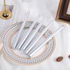 European Classic Electroplated Tapered Long Rod Candle Romantic Wedding Candlelight Dinner Odorless Color Rod Wax