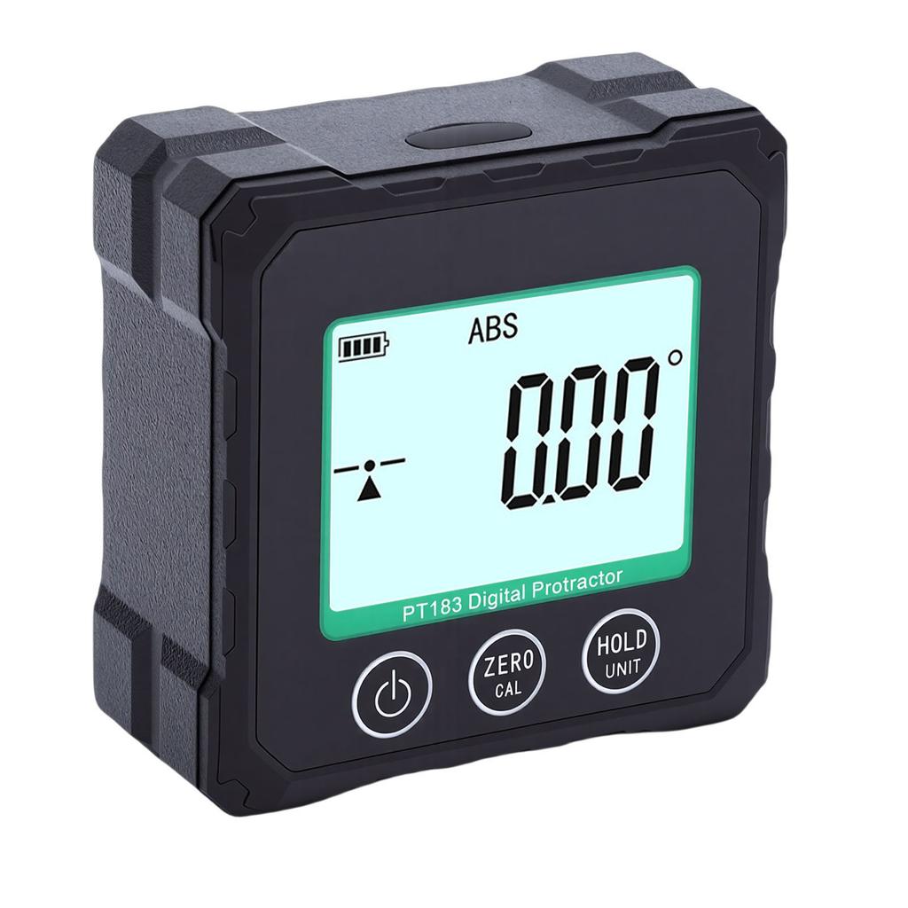 Digital Angle Finder with Electronic   Inclinometer Protractor 4 Side Strong Magnet 90 Degree Angle Gage Woodworking Measuring Tool with Backlit