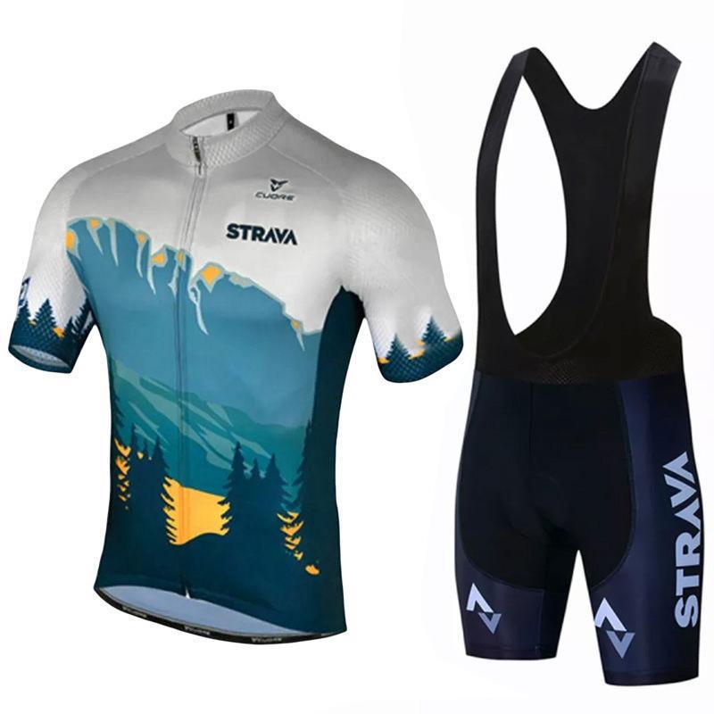 Short Sleeve Cycling Suit Men's and Women's Summer Quick-Drying Short Sleeve Suit Race Mountain Bike Cycling Suit