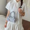 New Floral Print Top Handle Bag Cute Bost Fashiable and Versatile Shoulder Bag Casual and Simple Crossbody Bag for Women