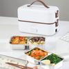 110V/220V Electric Lunch Box Portable Food Fast Heating Lunch Box 304 Stainless Steel Warmer Multi-Layer Office Lunch Box 800ml
