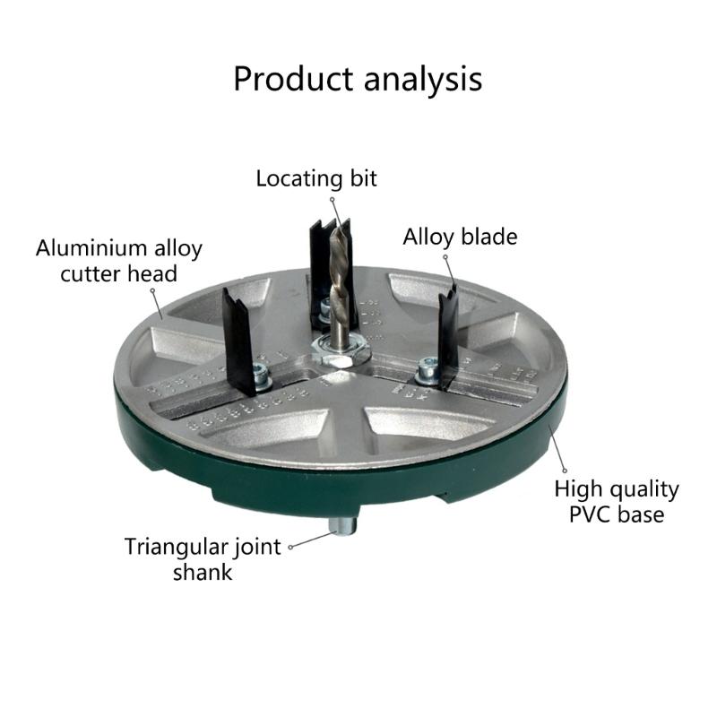Adjustable Hole Saw Tool Kit Metal Punching Saw for Woodworking, Drilling Cutter 45-130mm Diameter Hole Opening