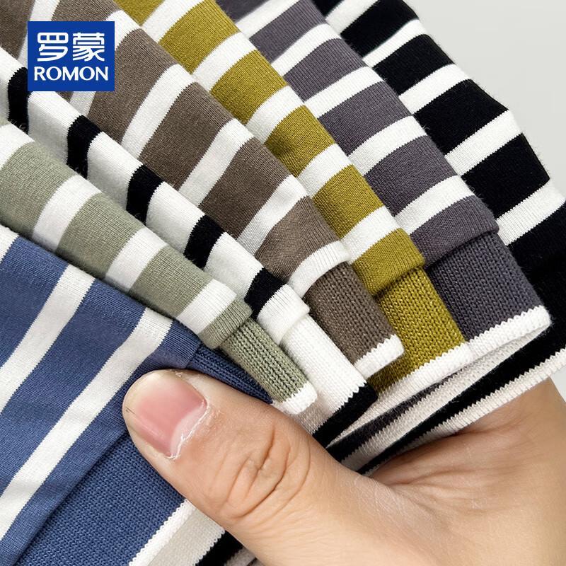 ROMON Men's Cooling Silk Blend Striped Polo Shirt