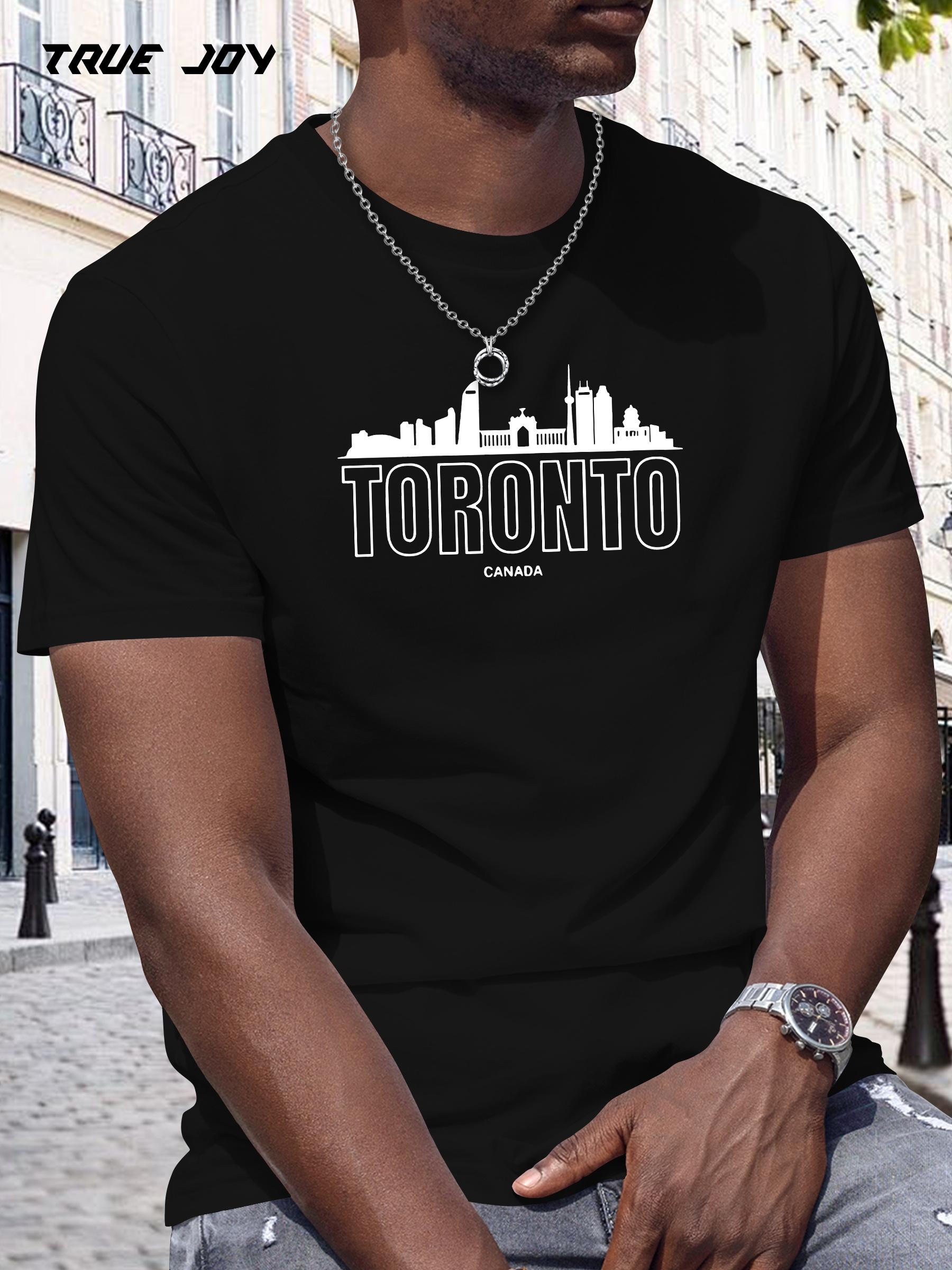 Toronto Skyline Graphic T-shirt - Casual Short Sleeve Crew Neck S