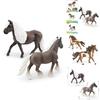 Beautiful Silver Gray Spotted Mare Model Lifelike Animal Figurine For Decoration