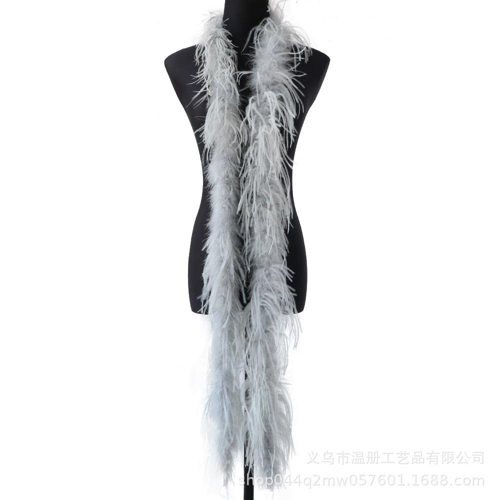 South African Ostrich Hair Top Performance Dress Raw Material Feather Top Diy Hat Scarf Down 2 Meters