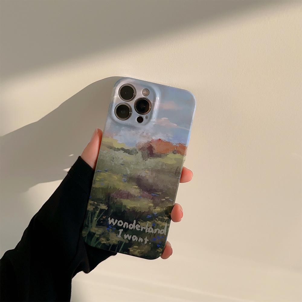 Art Oil Painting Style Case for iPhone 13 iPhone 15 iPhone 16 Pro Max