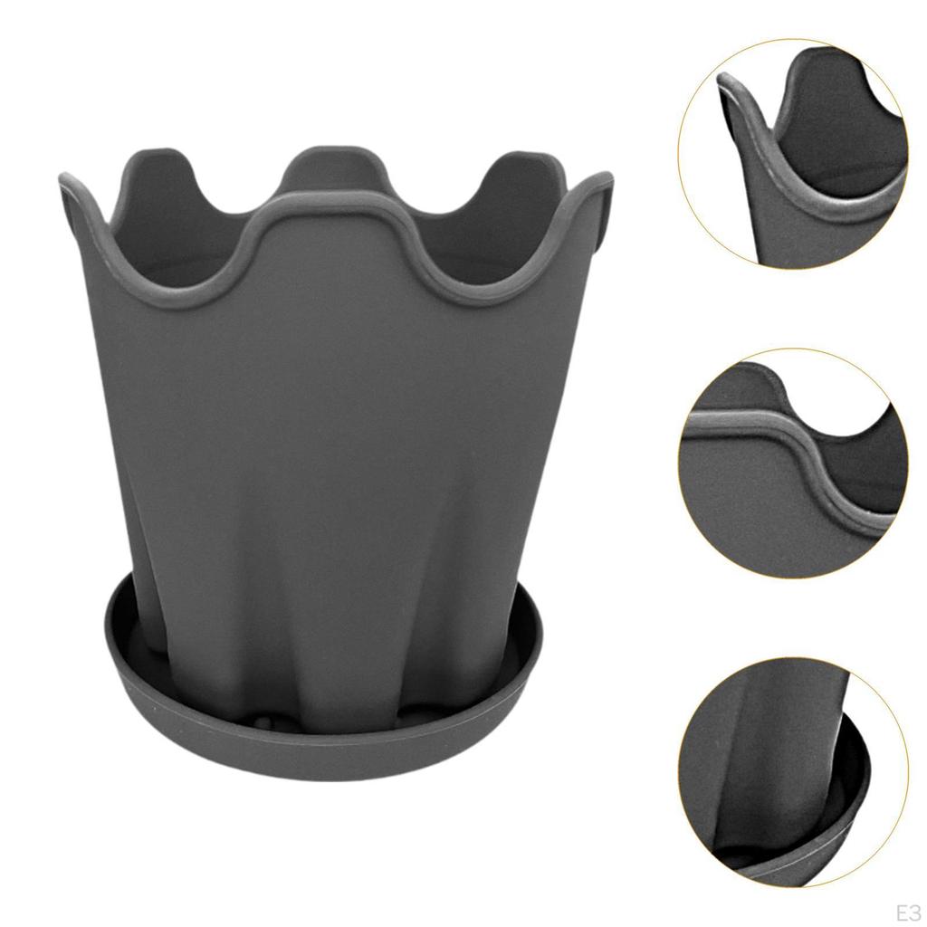 Blumenpot Plant Containers with A Tray Multi -purpose Flower Container Drainage Hole for
