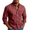 Men'S Shirt With Double Pockets, Casual Long Sleeved Top, Fashionable Cardigan