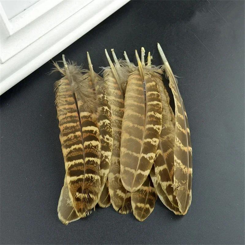 Natural Female Pheasant Feathers for Carfts Chicken Handicraft Accessories Decoration Plumas Feather Decor Carnaval