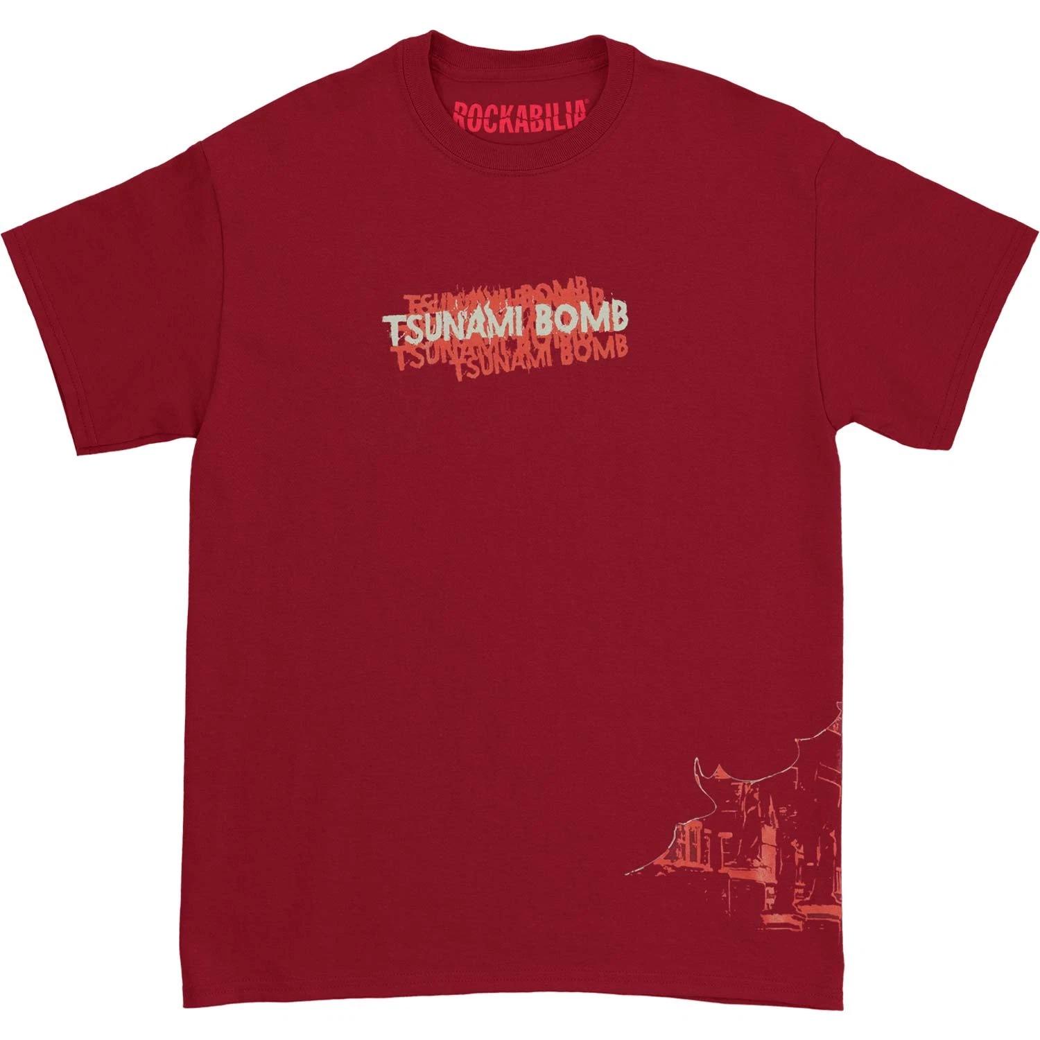 Men s Tsunami Bomb T-shirt Small Red XXXXL