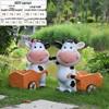 Kunyue Outdoor Large Cartoon Cow Planters (Pair)