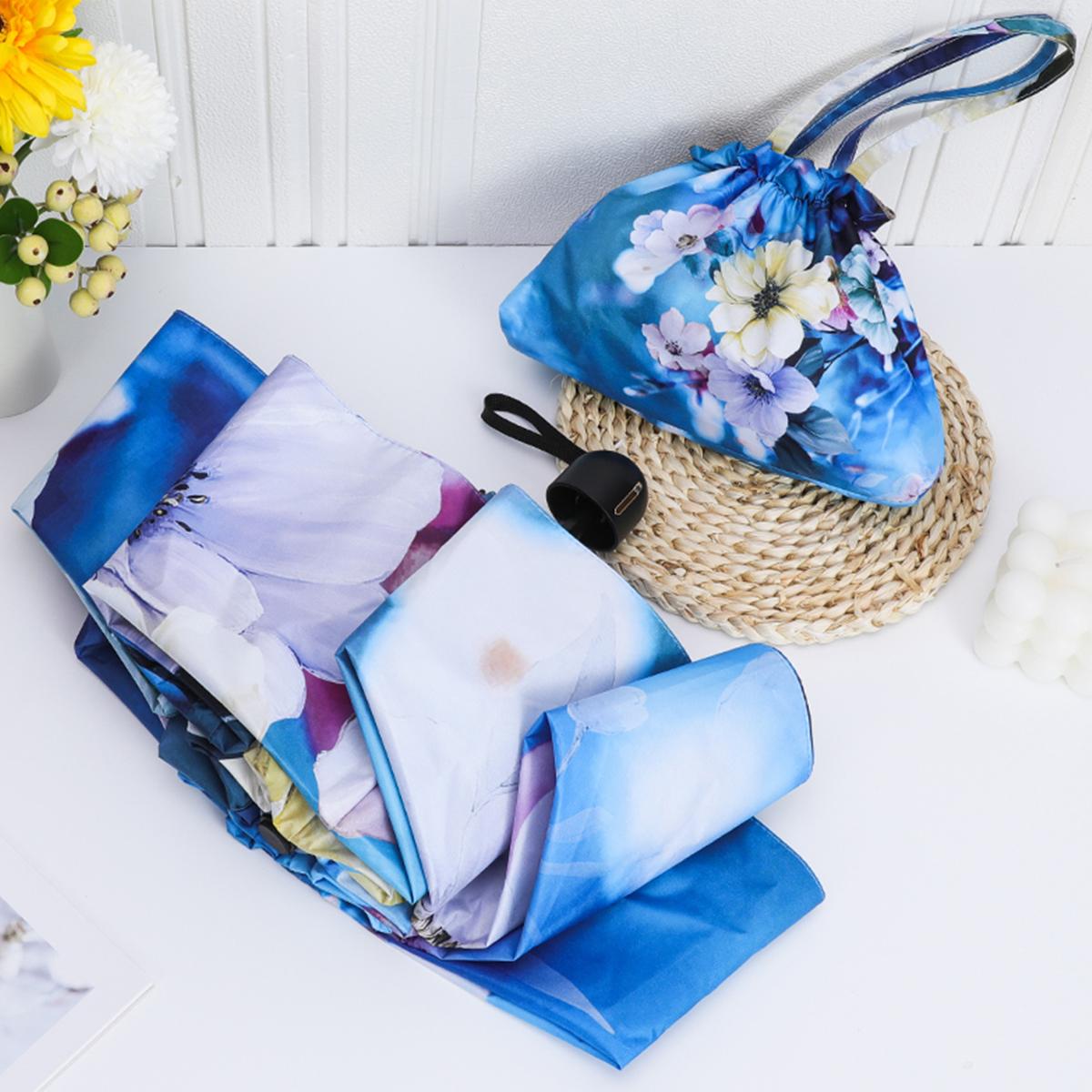 

Зонт Sunny Umbrella Защита от солнца, Защита от ультрафиолета, Складная защита от солнца, Компактный двухсторонний двойной зонт с цветком для защиты от солнца