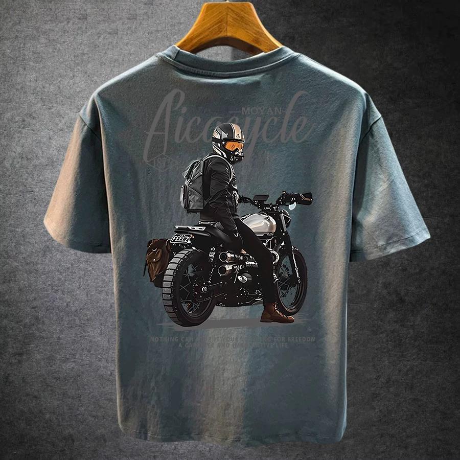 Baumwoll-Rundhals-Trendtops, modische und vielseitige Herren-T-Shirts, locker bedruckte Kurzarmshirts für Paare