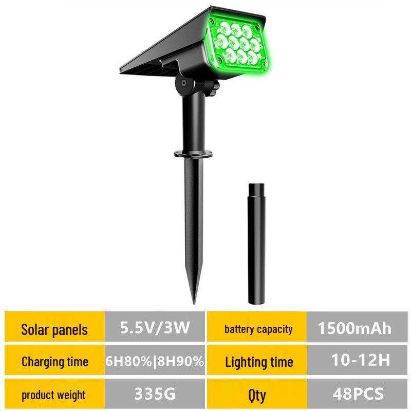 Waterproof LED Solar Garden Spotlight for Trees and Landscapes