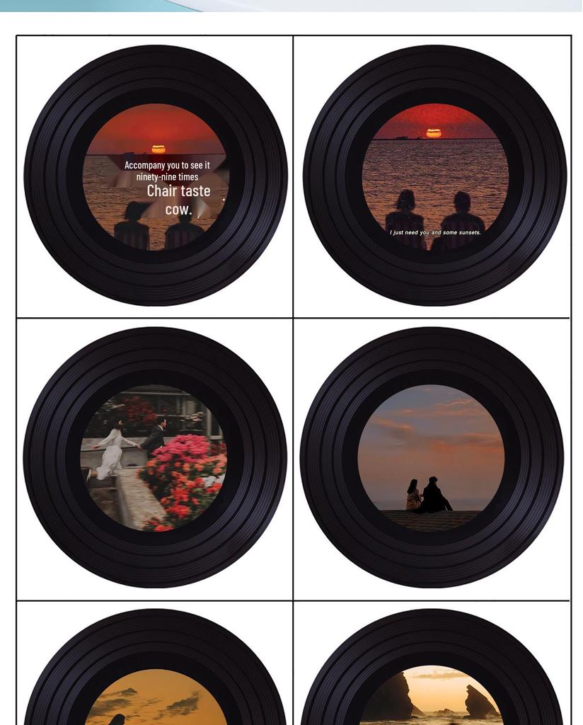 Sunset Romance Vinyl Ornament: Personalized Home Decor Gift