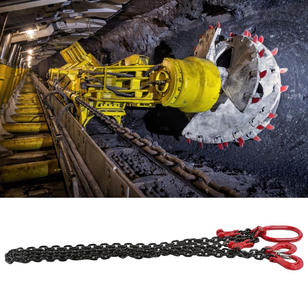 Lifting Chain Sling 2 Hooks Adjustable for Crane Operations 2 Meter 4.75 Tons 8mm