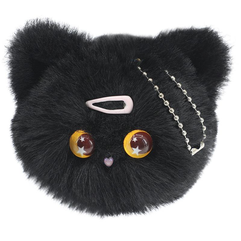 Plush cat ball hand-made small pendant cute small accessories girl heart schoolbag doll pendant keychain trinkets
