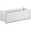 STEFANPLAST Rectangular Flower Box/planter - ITALIA - Wood Effect Finish - 100x43xH35cm - 80L - White