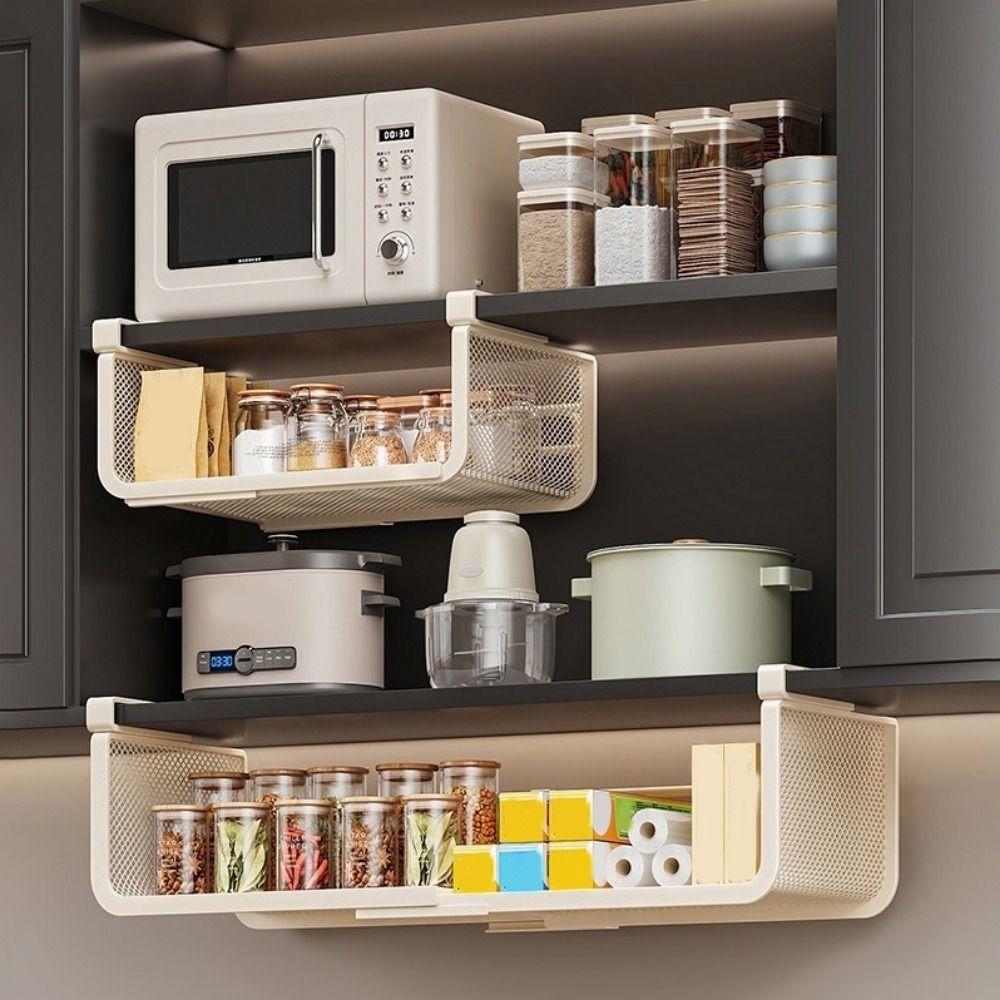 Large Capacity Under Cabinet Storage Rack Carbon Steel Spice Holder Cabinet