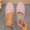 Multi-color Optional Soft Sole Hollow Out Breathable Flat Shoes Slip On Anti-slip Loafers