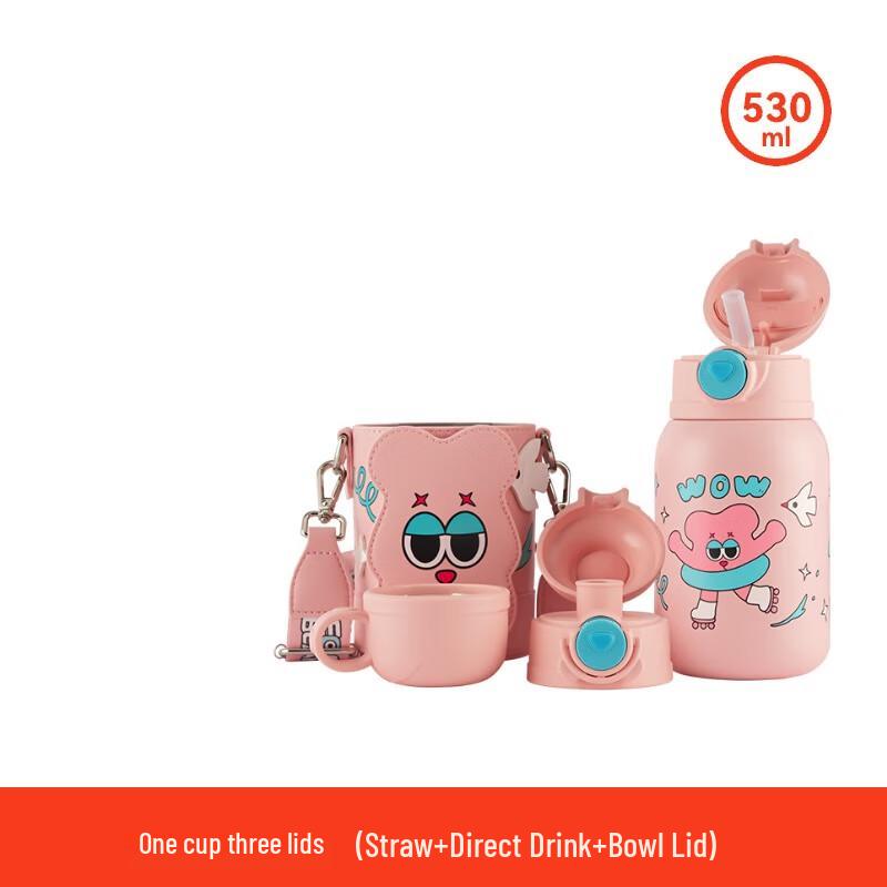 BEDDYBEAR 316 Stainless Steel Kids Straw Water Bottle