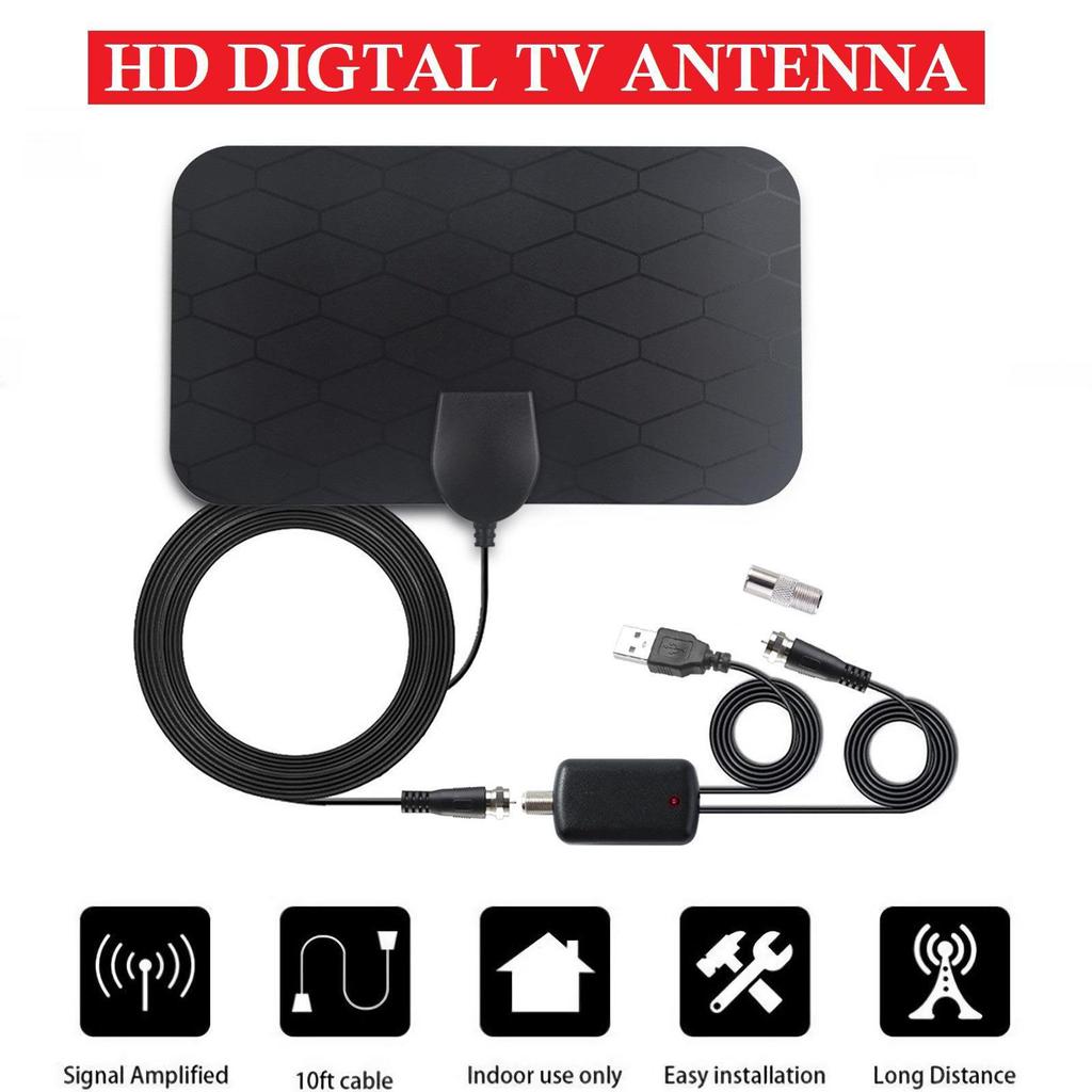 3000miles Range 1080p Hd Digital Tv Antenna Indoor Outdoor Dvb-t2 Tv Antenna With Amplifier Signal Booster