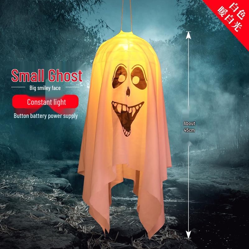Halloween Ghost & Pumpkin Light Pendant: Luminous Ornaments for Haunted House & Party Decor