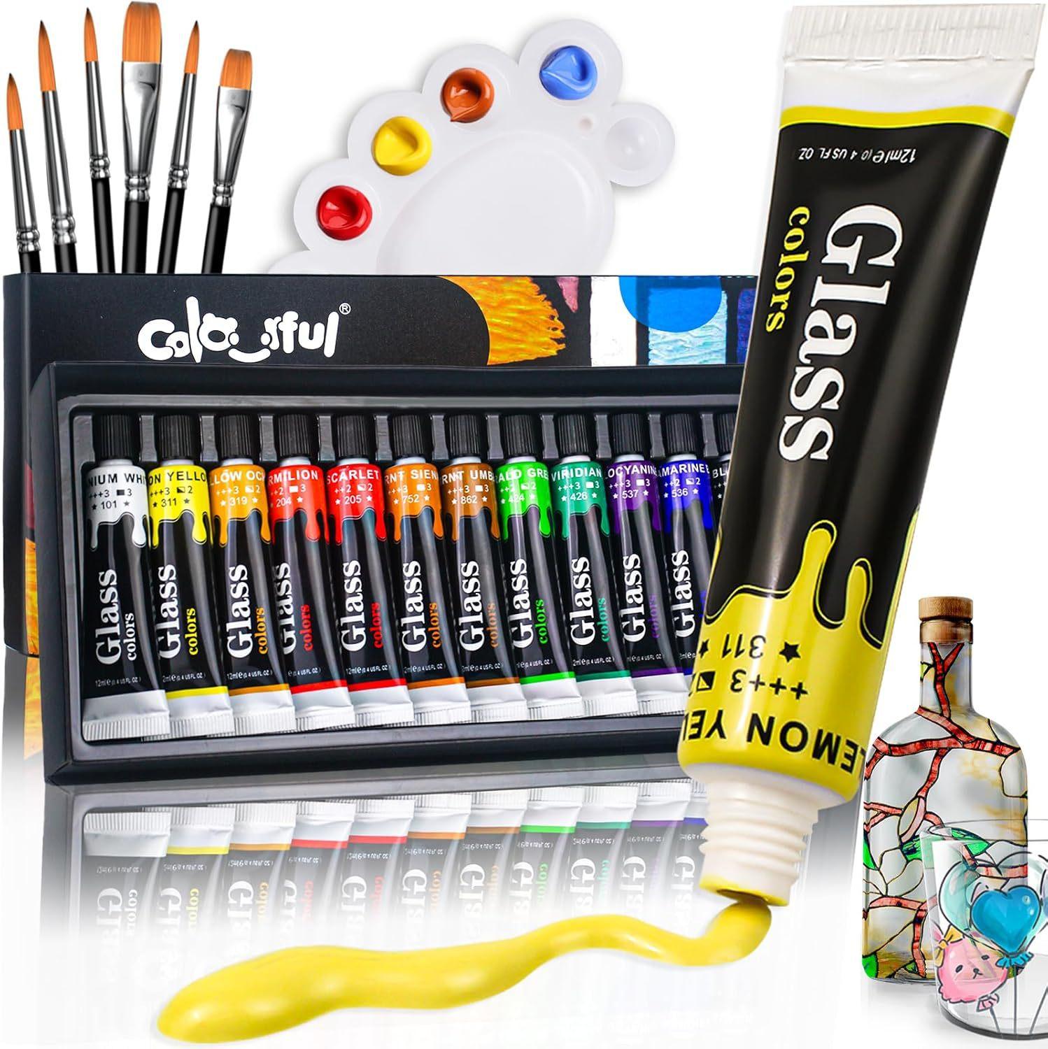 

12/30/60ml Glass Textile Pigments Waterproof and Light-resistant Beginners Hand-painted Diy Pigment Set