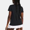 Under Armour Letter Logo Print Round Neck Pullover Short Sleeve T-Shirt Women Tops Black 1383648-001