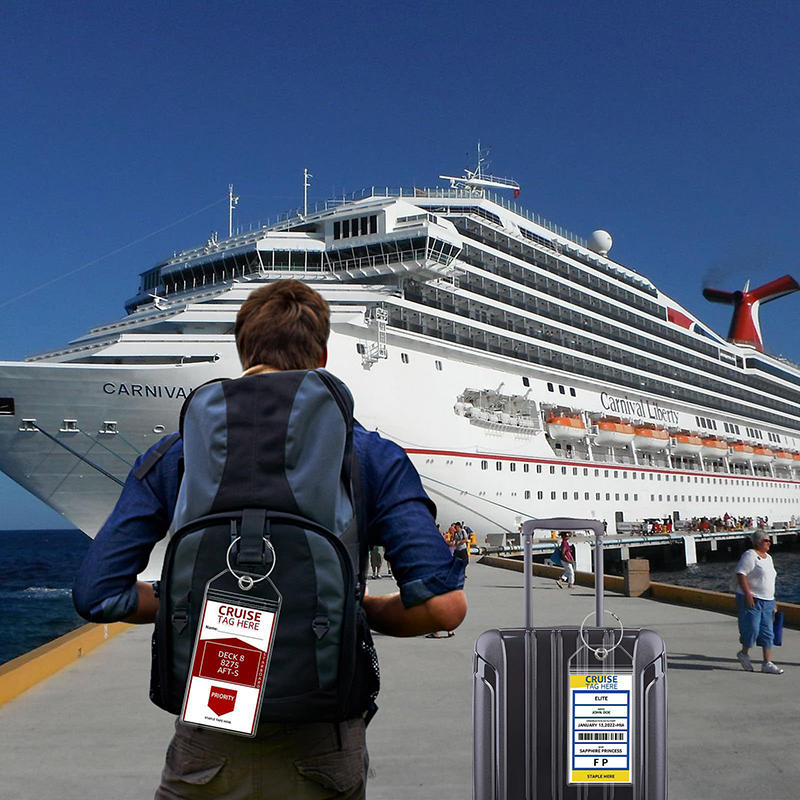 5PCS Luggage Tag Holder Waterproof Zipper Clear PVC Plastic Accessories Stainless Steel for Travel