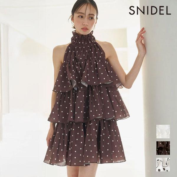 SNIDEL Dress 26 Spring/Summer Volume Airy Mini Dress Short Length Sleeveless A-line swfo261140