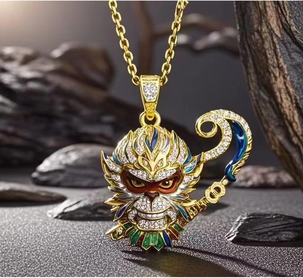Myth Wukong Black Pendant Necklace Jewelry Accessories Game Gift Peripheral