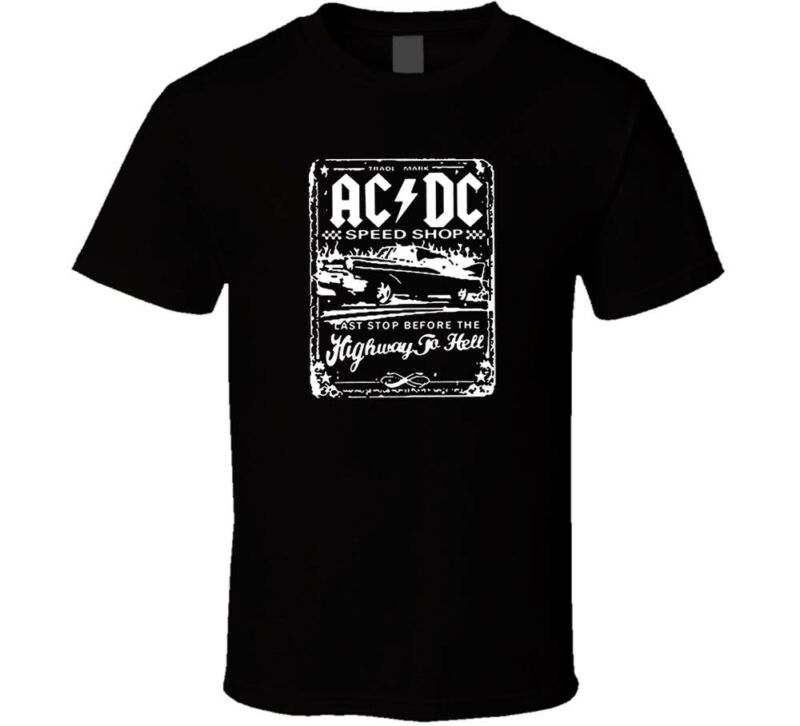 Buy Acdc Rock Band Ac Dc New Vintage Shirt Retro Clothes Tops Black ...