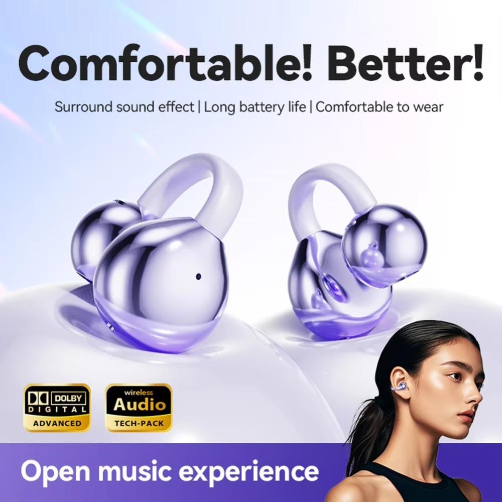 3D Stereo Sound Open Ear Earphone Free Clip Headset Simple Earphone