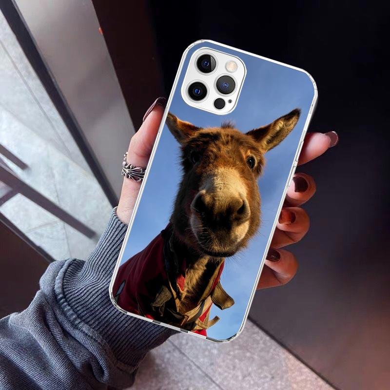 Funny Donkey Phone Case For iPhone 17 Air 11 13 Mini 14 15 Plus 16 12 Pro Max 16E SE 7 8 Pattern Soft TPU Back Cover 13 12 Mini